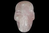 Polished Brazilian Rose Quartz Crystal Skull #95561-1